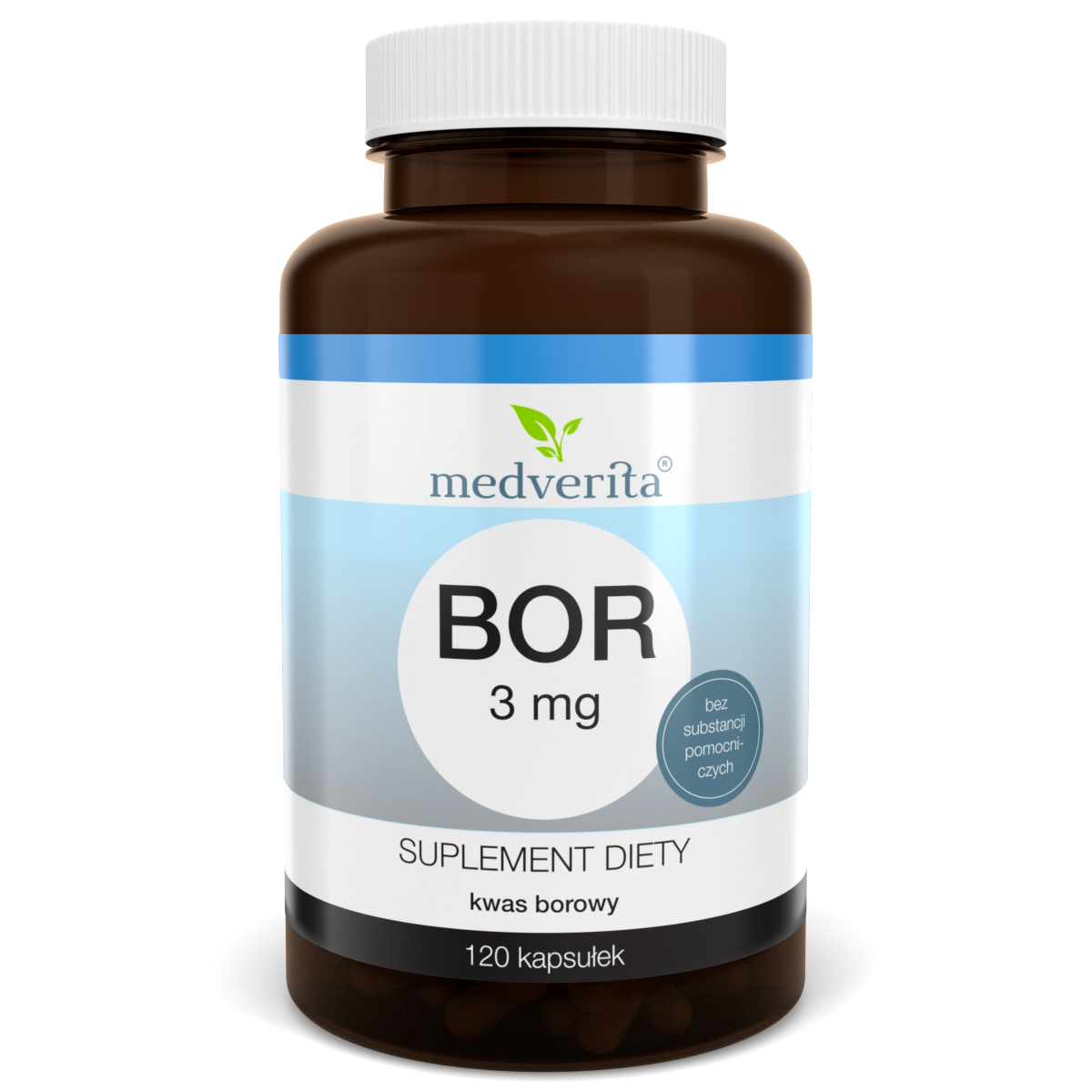 Medverita Bor 3mg kwas borowy - 120 kapsułek