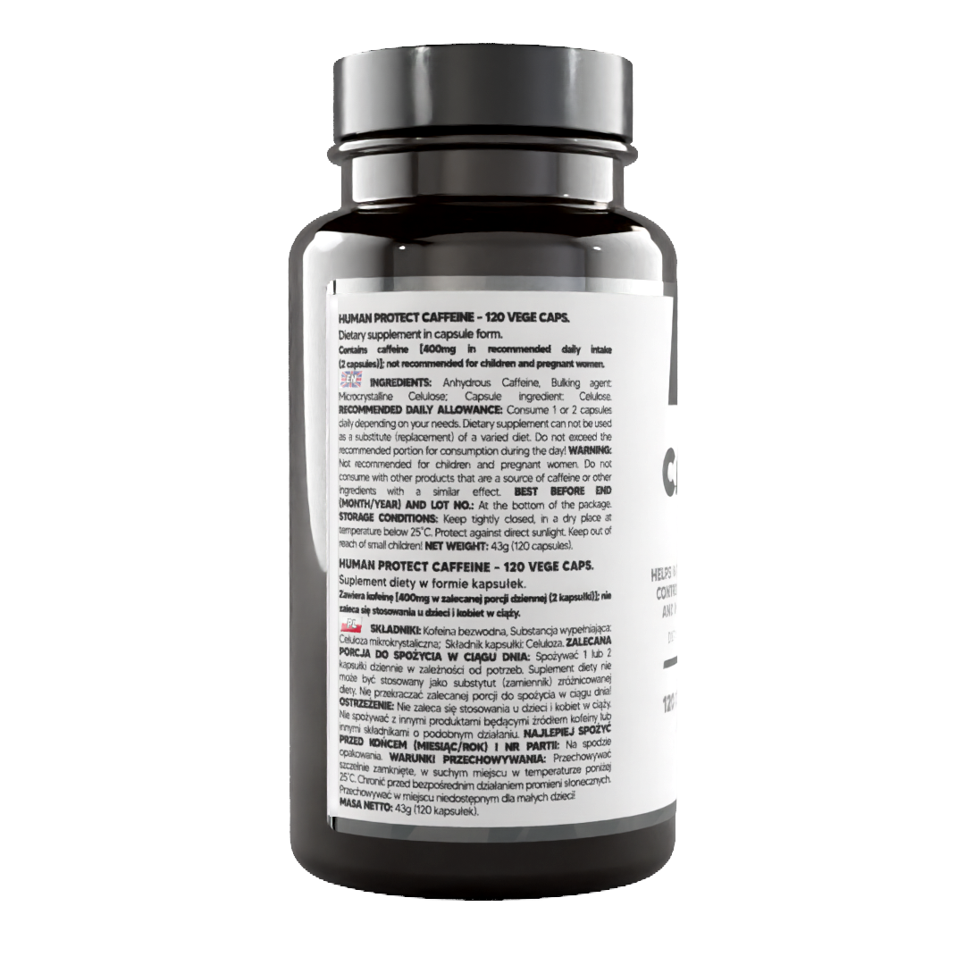 HUMAN PROTECT Caffeine Anhydrous 200mg - obrazek 3
