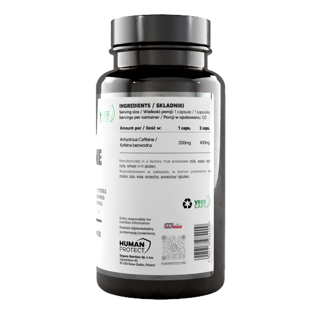 HUMAN PROTECT Caffeine Anhydrous 200mg - obrazek 4