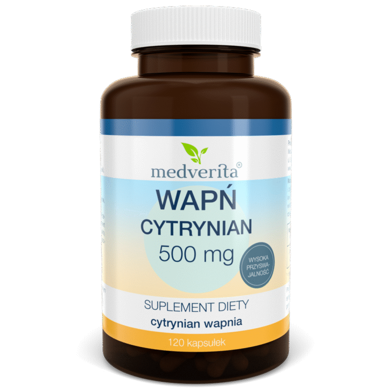 Medverita Wapń cytrynian 500 mg - 120 kapsułek